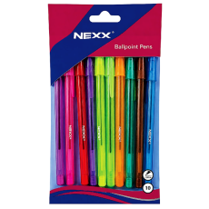 Nexx Colour Ballpoint Pens 10's